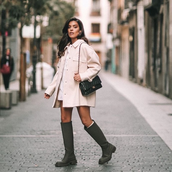 rubberized ankle boots zara